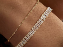 Bracelet for Women Gold Layered Set 14K Gold Filled Stackable Bracelets Trendy Figaro Satellite Chain Cuban Link Minimalist Dainty Bracelet Tennis Bracelet Jewelry